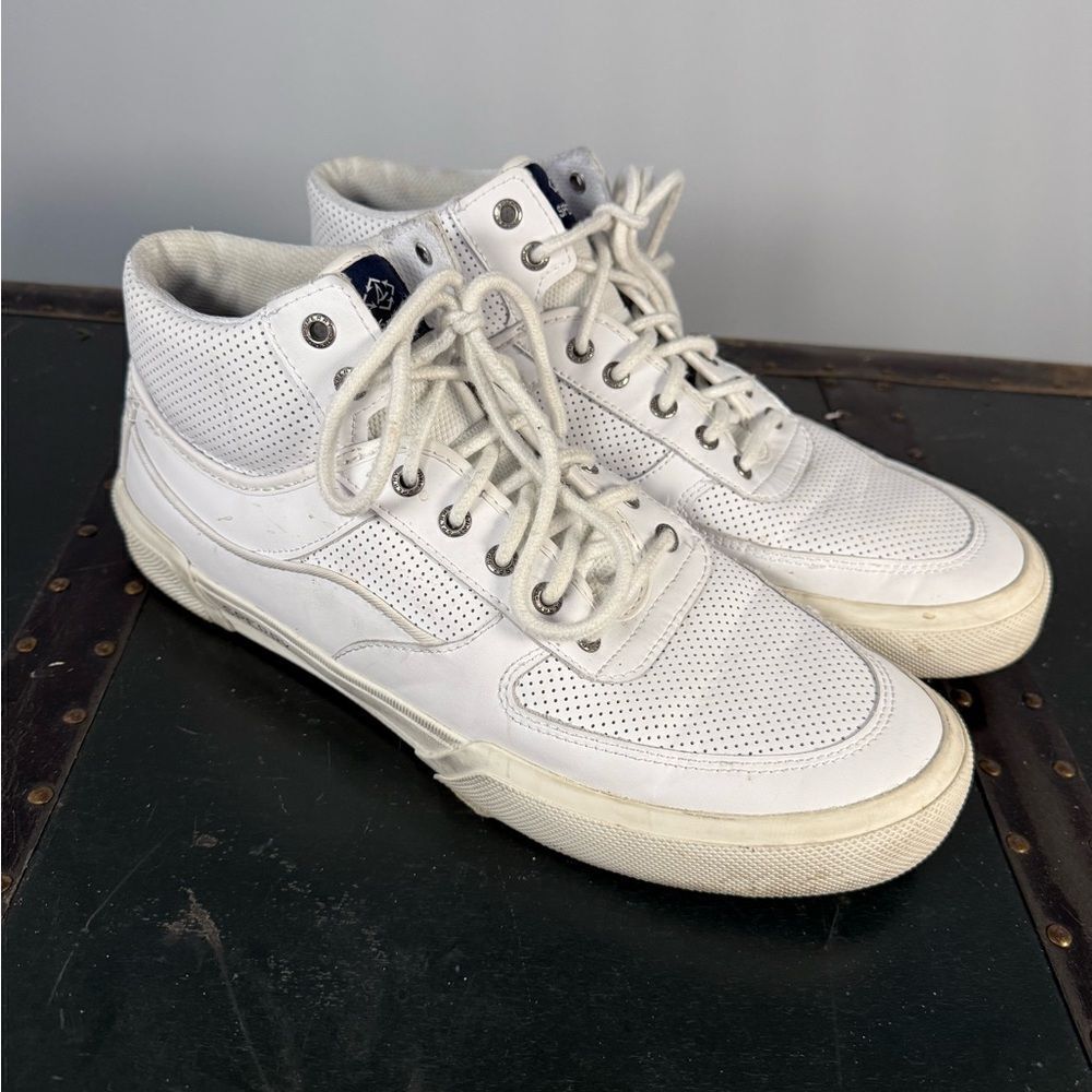 Sperry Top-Sider STS24694 Soletide Mid Seacycled Mens Sneakers White Size 12 M